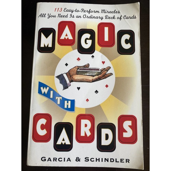 Vintage Magic with Cards Hardback Book Family Fun Party Games Magician - Picture 1 of 4